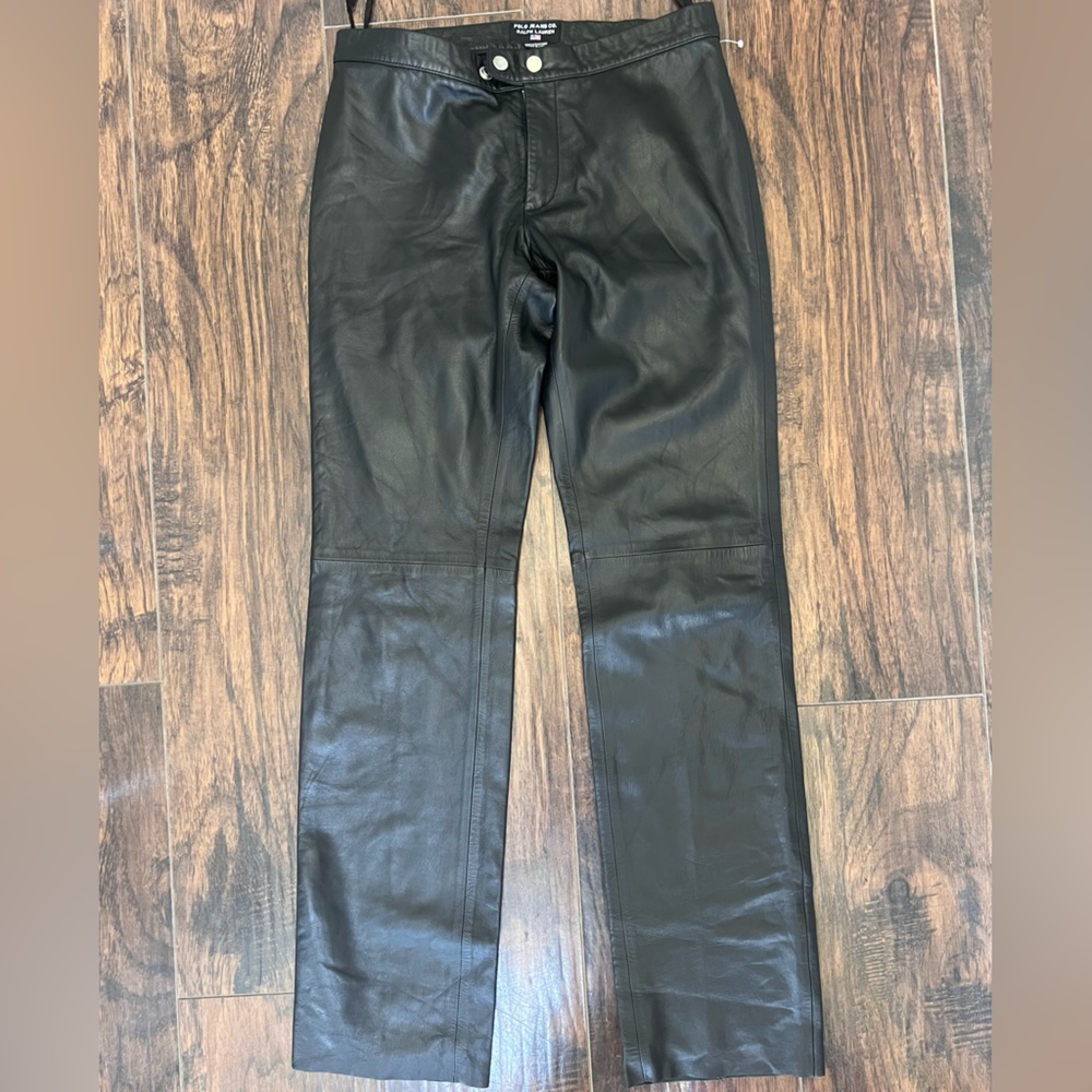 NWT Vintage Ralph Lauren Polo Leather Pants size 4 Y2K - Picture 8 of 8